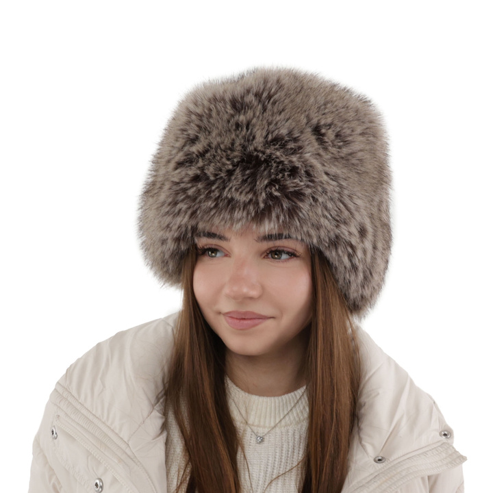 Bonnet d'hiver femme, beżowy, doublé de laine polaire, Holly