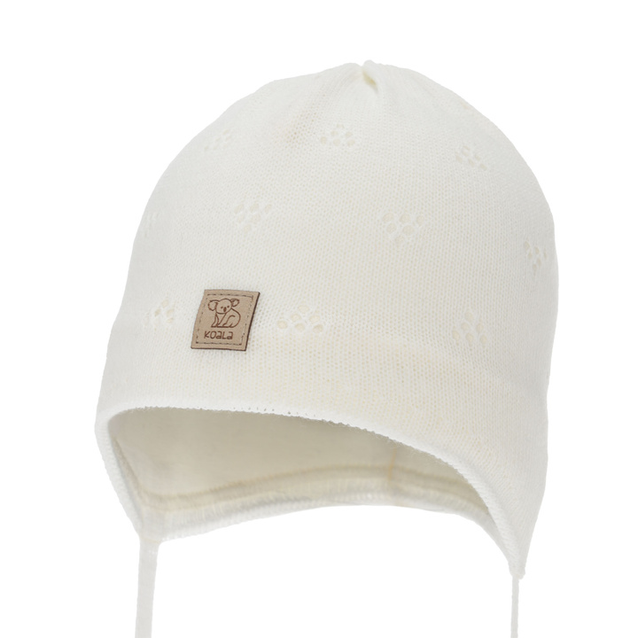 Bonnet automne/printemps garçon, beige, avec liens, Slate