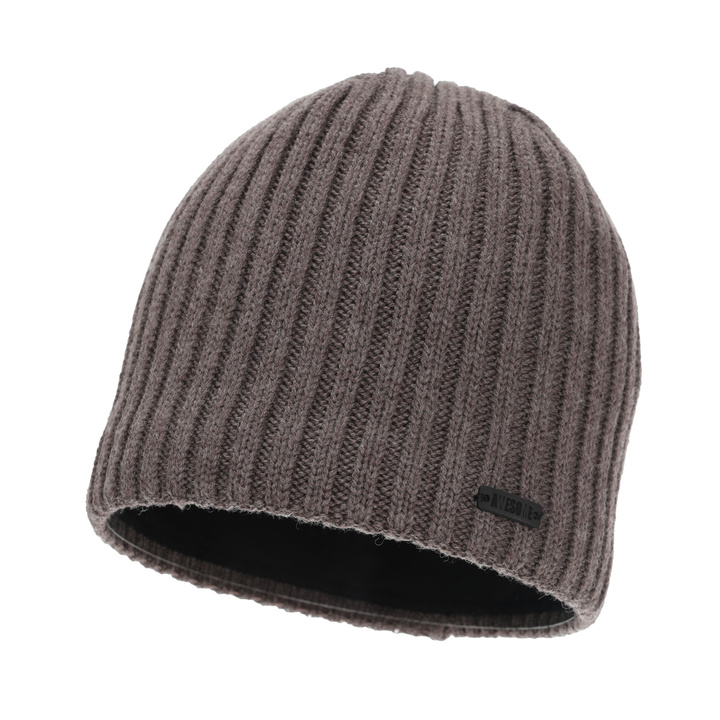 Bonnet d'hiver homme, beige, avec laine mérinos, Adagio