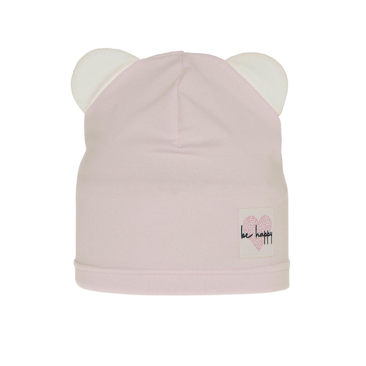 Bonnet automne/printemps fille, rose, coton, Joga