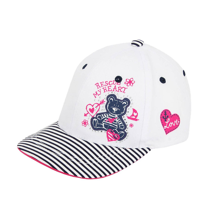 Casquette fille, blanche, en coton, Ala