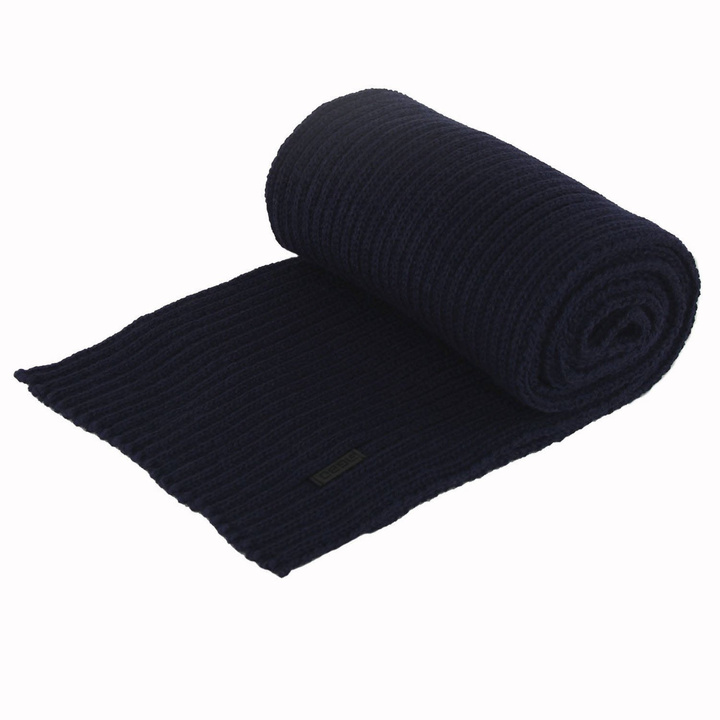 Écharpe d'hiver homme, bleu marine, Magnat