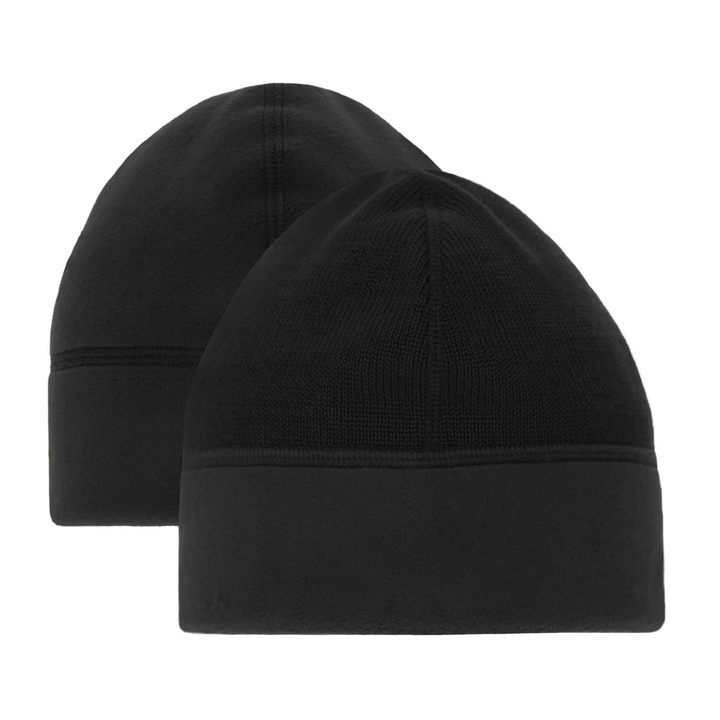 Bonnet d'hiver homme, noire, réversible, MON