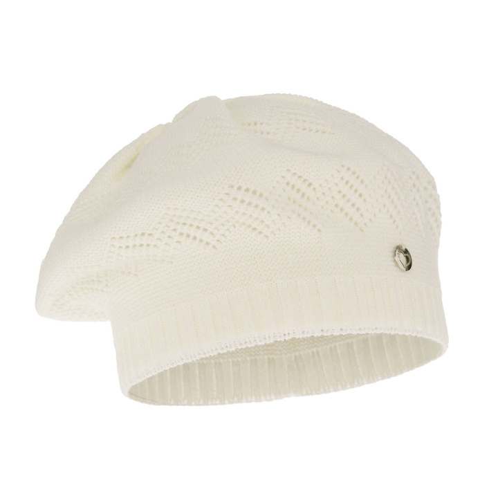 Beret automne/printemps fille, crème, Filadelfia