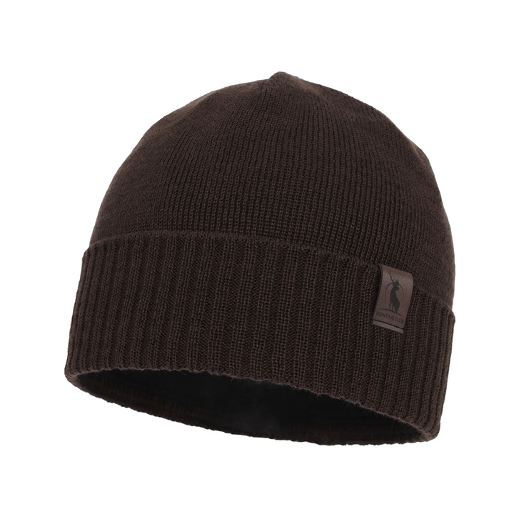 Bonnet d'hiver homme, brun, avec laine mérinos, Hogan