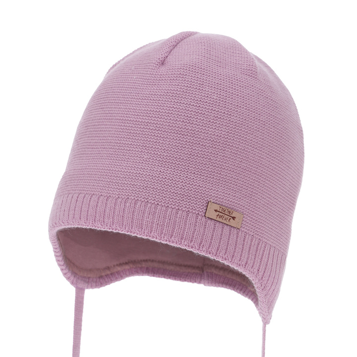 Bonnet automne/printemps fille, wrzosowa, avec liens, Svenja