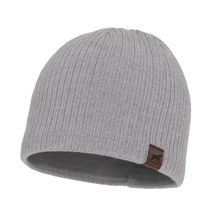 Bonnet d'hiver homme, gris, avec laine mérinos, Bird