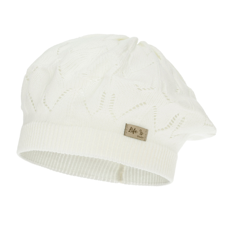 Béret automne/printemps fille, crème, Liveria