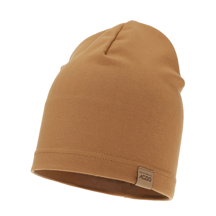 Bonnet automne/printemps homme, camel, en coton, Bremus