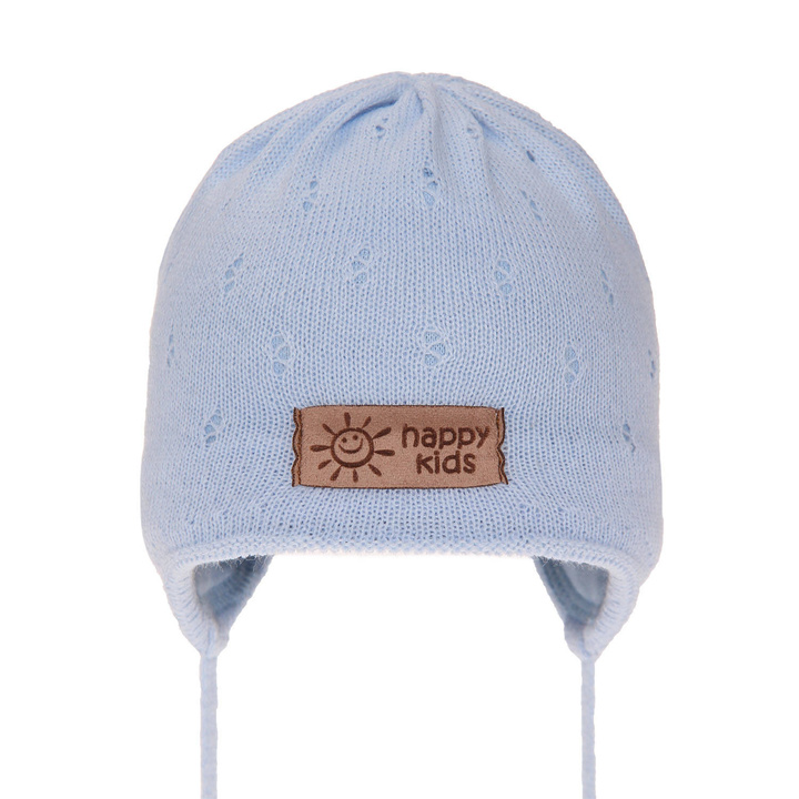 Bonnet automne/printemps garçon, bleu, avec liens, Bobi