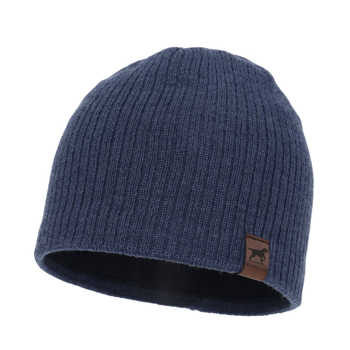 Bonnet d'hiver homme, bleu, avec laine mérinos, Bird