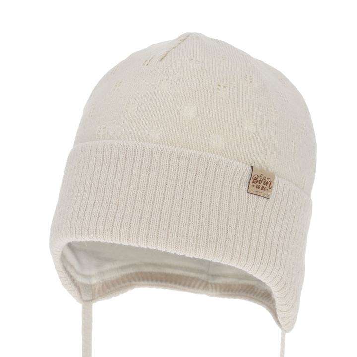 Bonnet automne/printemps fille, rose, avec liens, Froya