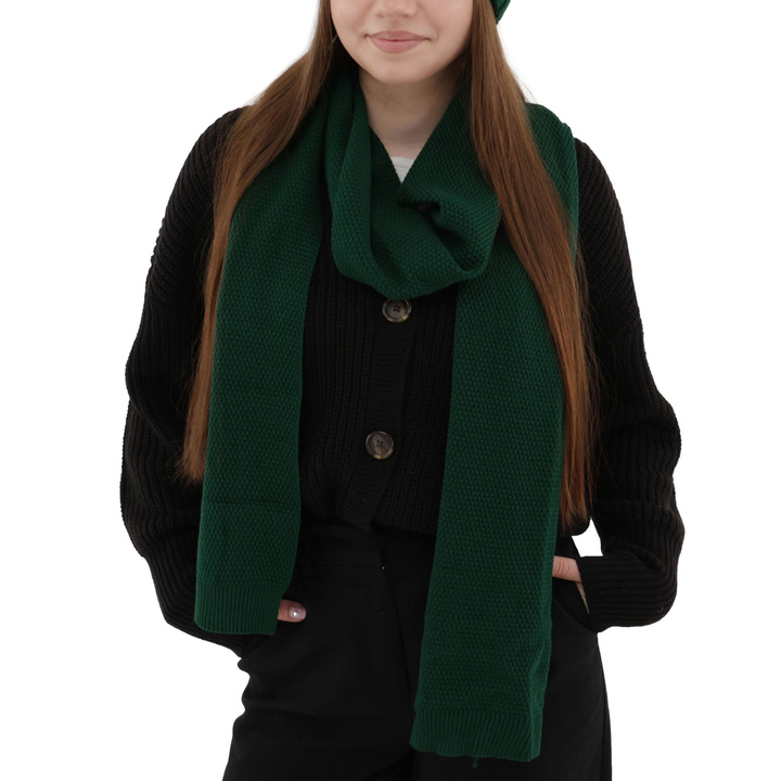 Écharpe d'hiver femme, vert, Agora