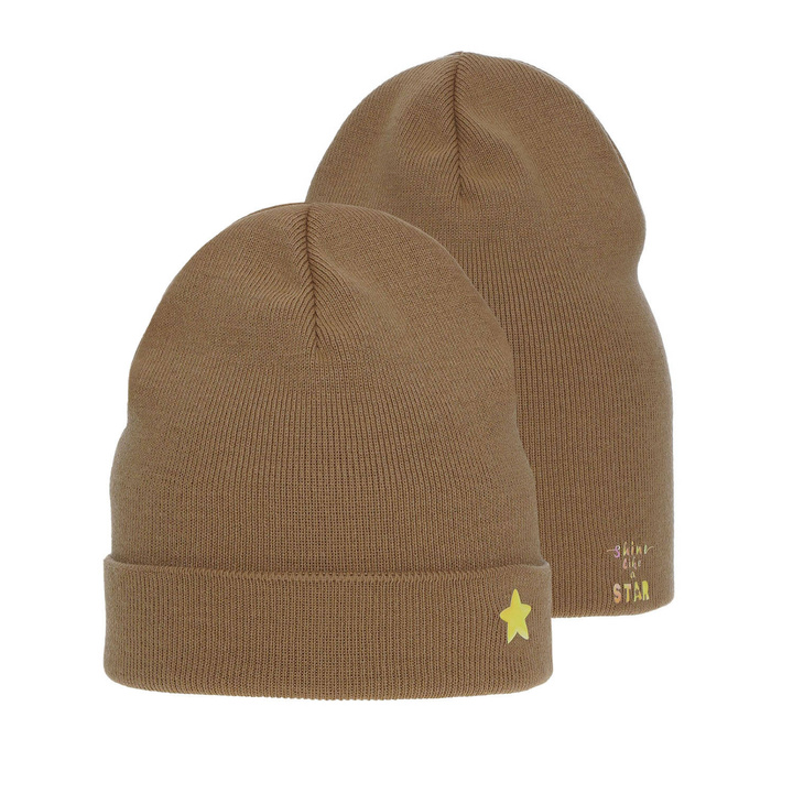 Bonnet d'hiver fille, camel, Estrela