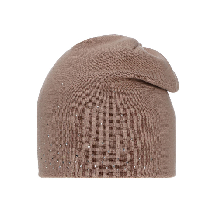Bonnet d'hiver femme, rose, avec laine mérinos, Minerwa