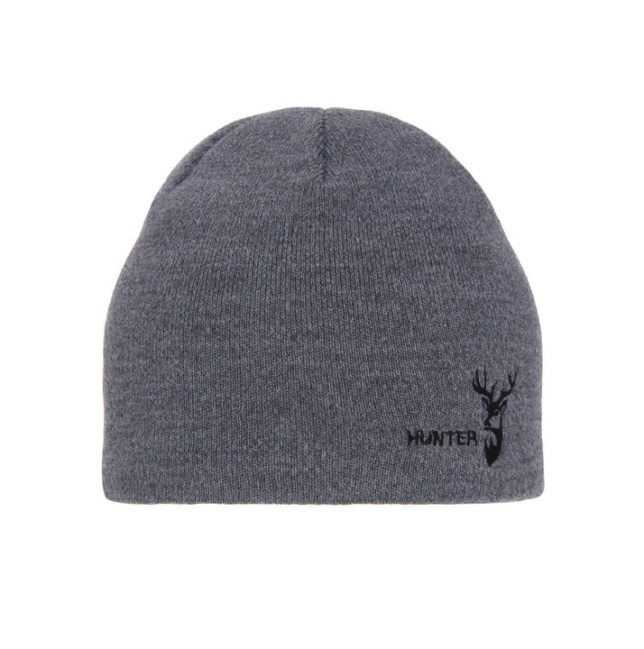Bonnet d'hiver homme, gris, bonnet de chasse, Hunter