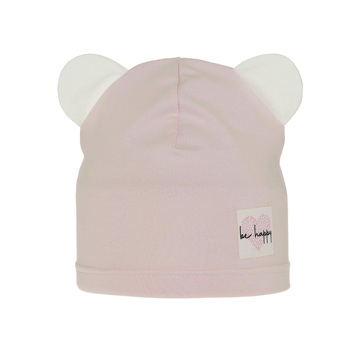 Bonnet automne/printemps fille, rose, coton, Joga