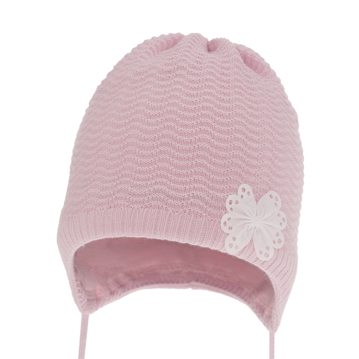 Bonnet automne/printemps fille, lilas, avec liens, Madelin