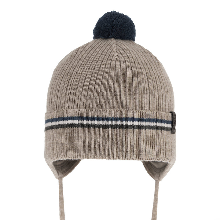 Bonnet automne/printemps garçon, beige, avec liens, Vesper