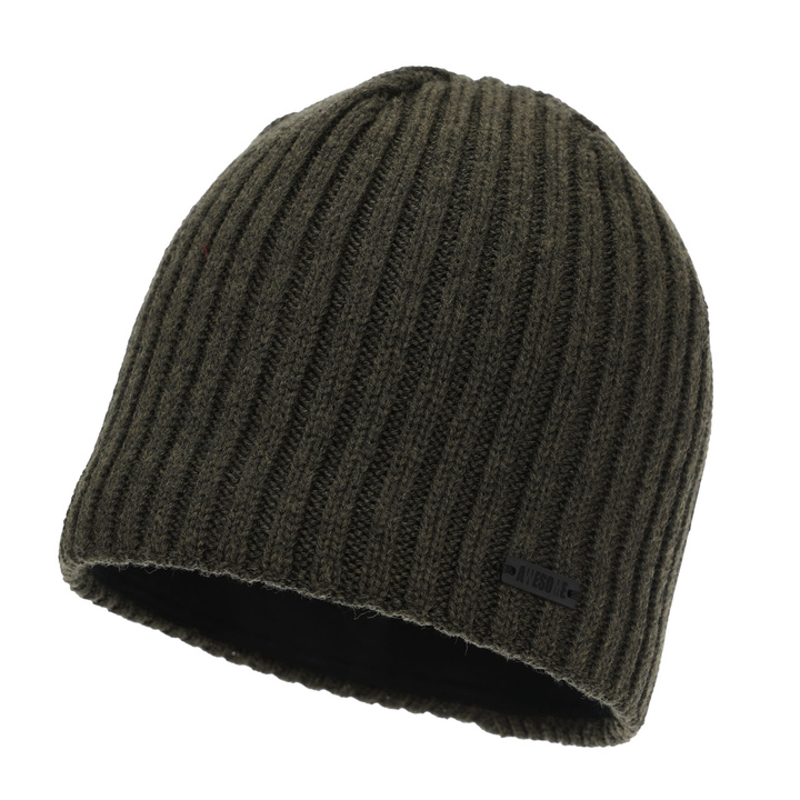Bonnet d'hiver homme, khaki, avec laine mérinos, Adagio