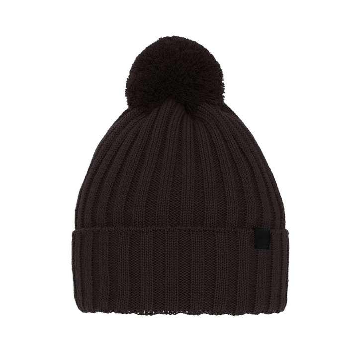 Bonnet d'hiver homme, brun, avec laine mérinos, Korynt