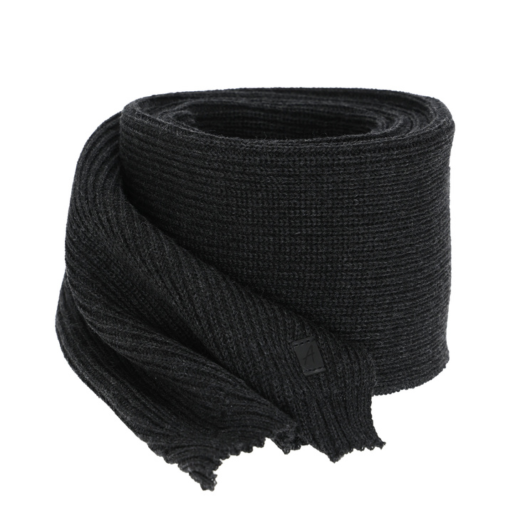 Écharpe d'hiver homme, gris, avec laine mérinos Algor