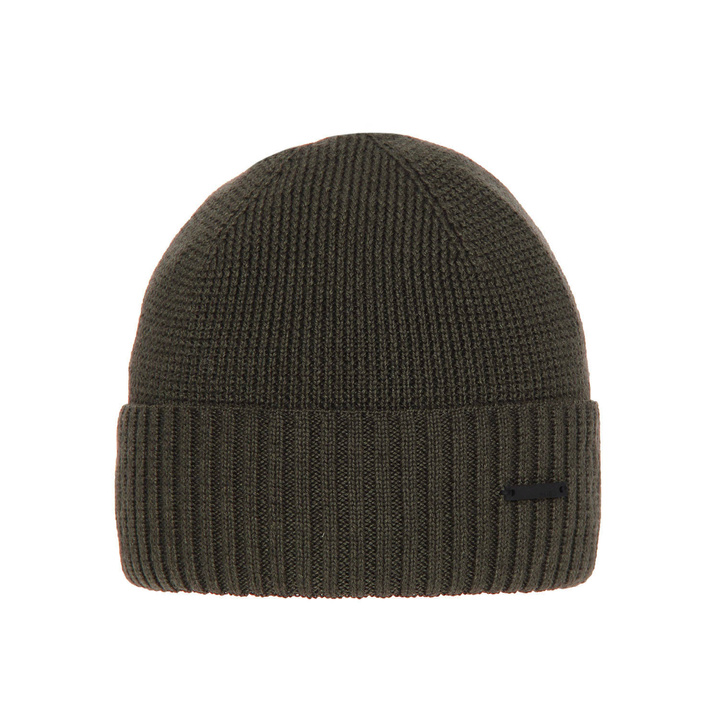 Bonnet d'hiver homme, hiver, kaki, avec laine mérinos, Henk