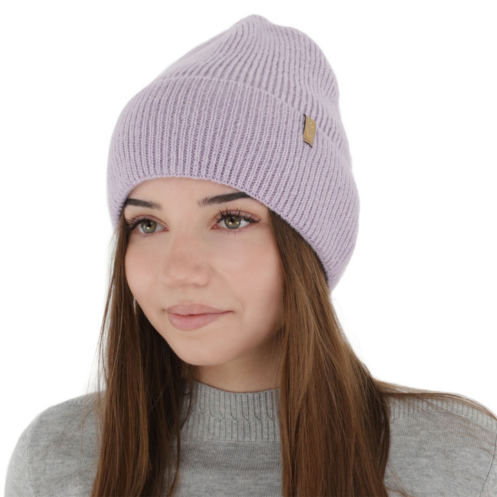 Bonnet d'hiver femme, violet, avec laine mérinos, Tahoe