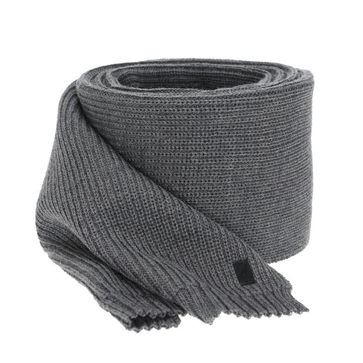 Écharpe d'hiver homme, gris, avec laine mérinos Algor