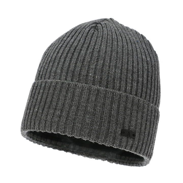 Bonnet d'hiver pour homme, gris, en laine mérinos, Jeffrey