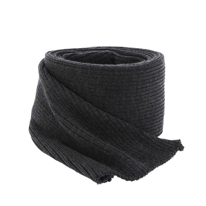 Écharpe d'hiver homme, grise, 100% Laine Mérinos Brayan