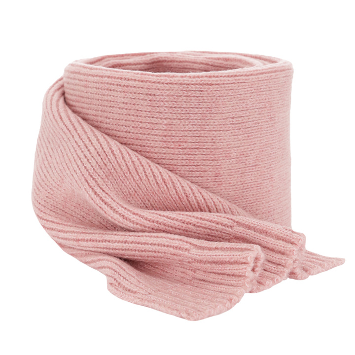 Écharpe d'hiver femme, rose, avec laine mérinos, Loretta