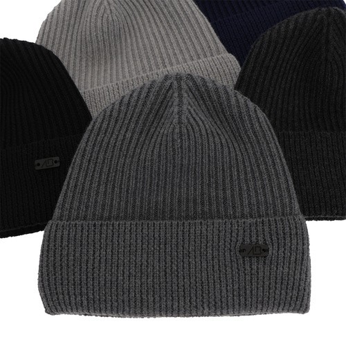 Bonnet d'hiver homme, gris, avec laine mérinos, Owen
