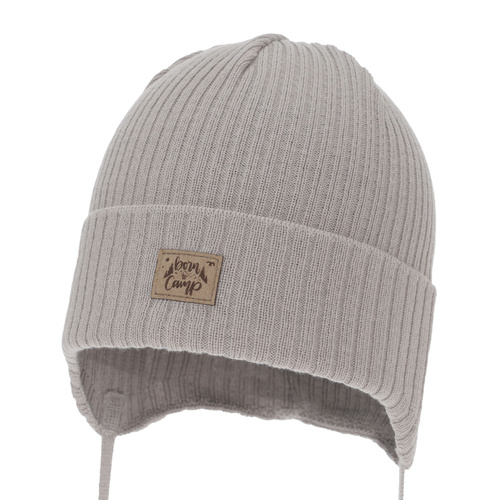 Bonnet automne/printemps garçon, beige, avec liens, avec coton, Fenris