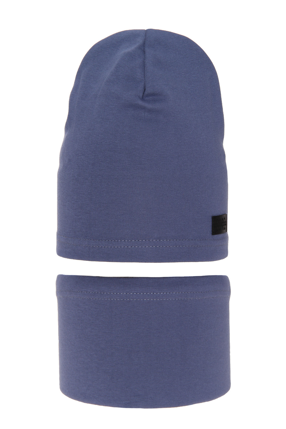Ensemble automne/printemps garçon: bonnet et snood, bleu, coton, Frizi