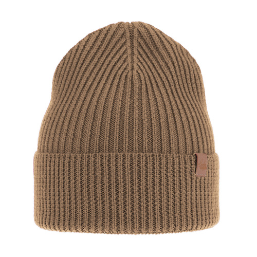 Bonnet d'hiver femme, camel, 100% Laine Mérinos, Isla
