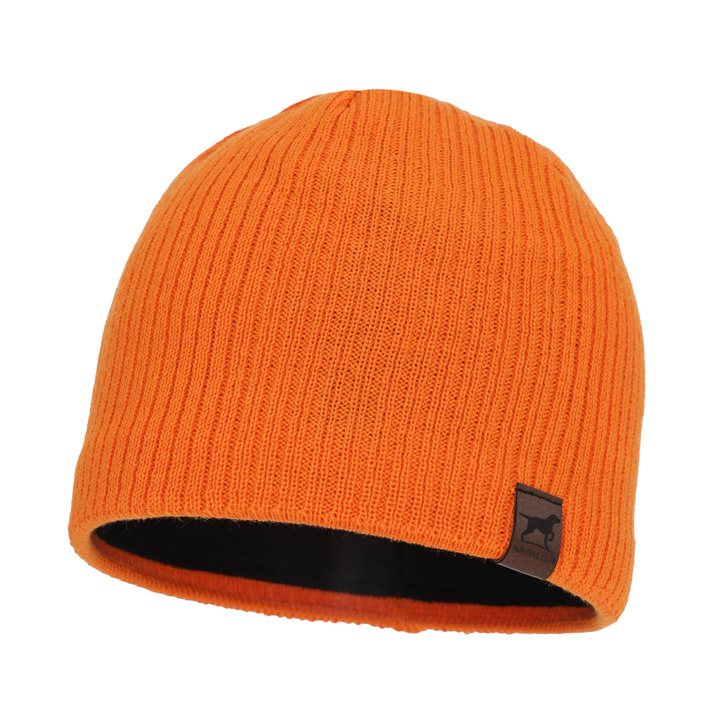 Bonnet d'hiver homme, orange, avec laine mérinos, doublé de polaire, Bird