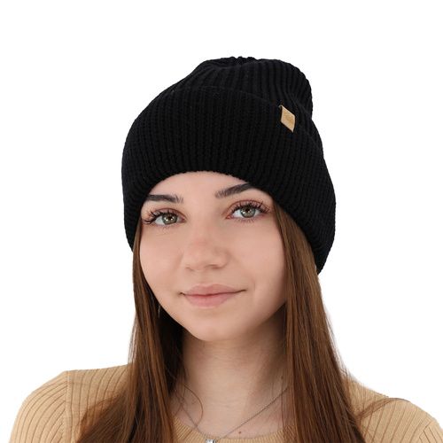 Bonnet d'hiver femme, camel, 100% Laine Mérinos, Isla
