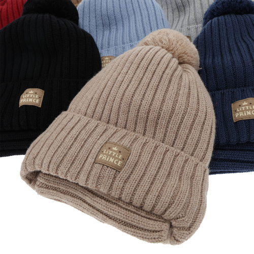 Ensemble d'hiver garçon: bonnet et snood, bordeux, 100% laine mérinos, doublé de polaire en laine, avec liens, Masil