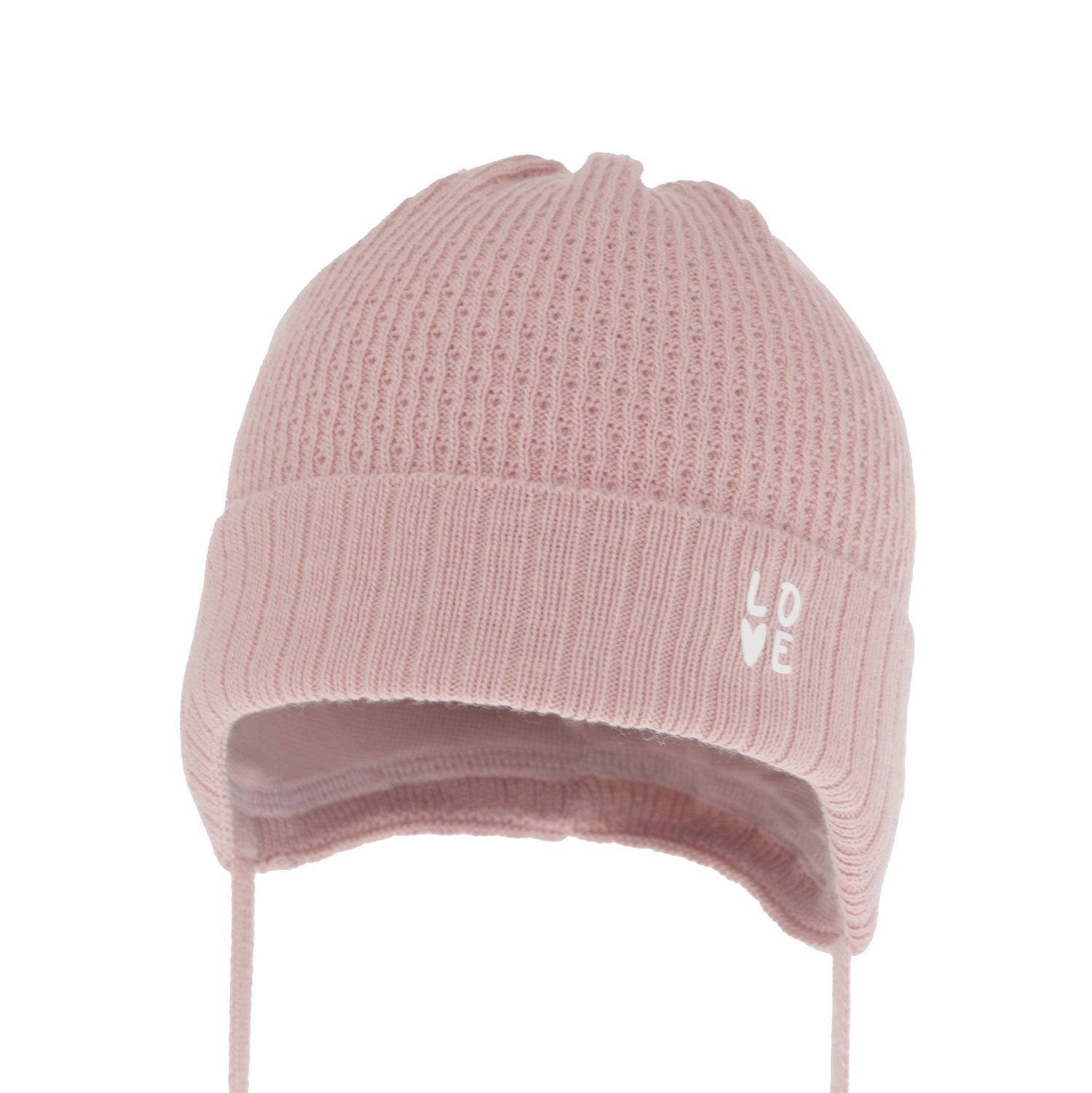Bonnet automne/printemps fille, rose, avec liens, Camilla