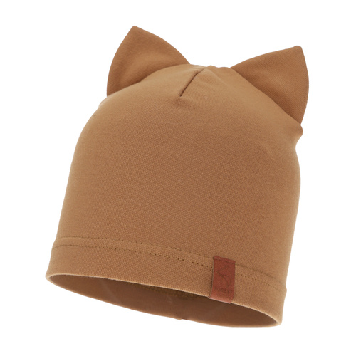 Bonnet automne/printemps garçon, camel, coton, Jasper