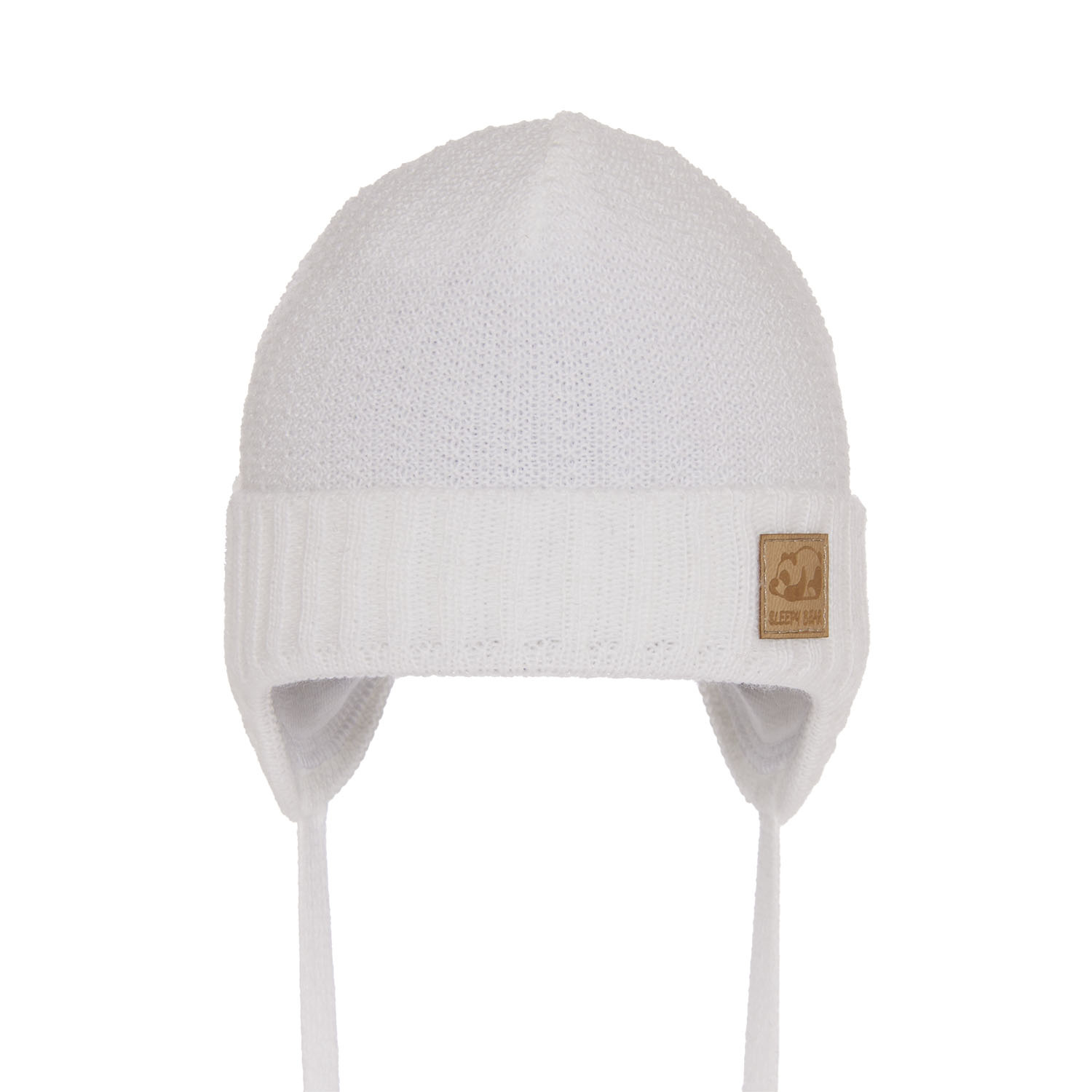 Bonnet automne/printemps garçon, blanc, avec liens, Todi