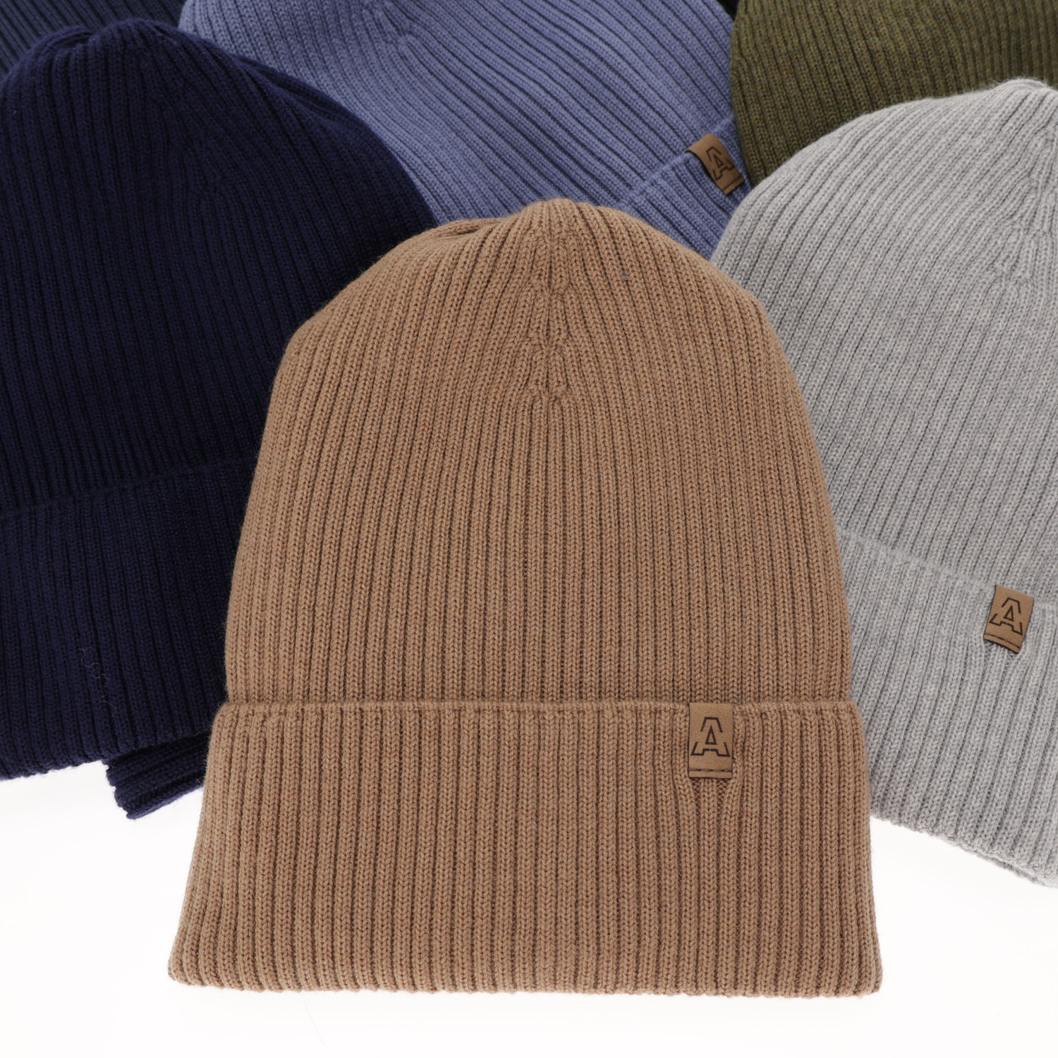 Ensemble automne/printemps garçon: bonnet et snood, bleu, 100% laine mérinos, Lemas