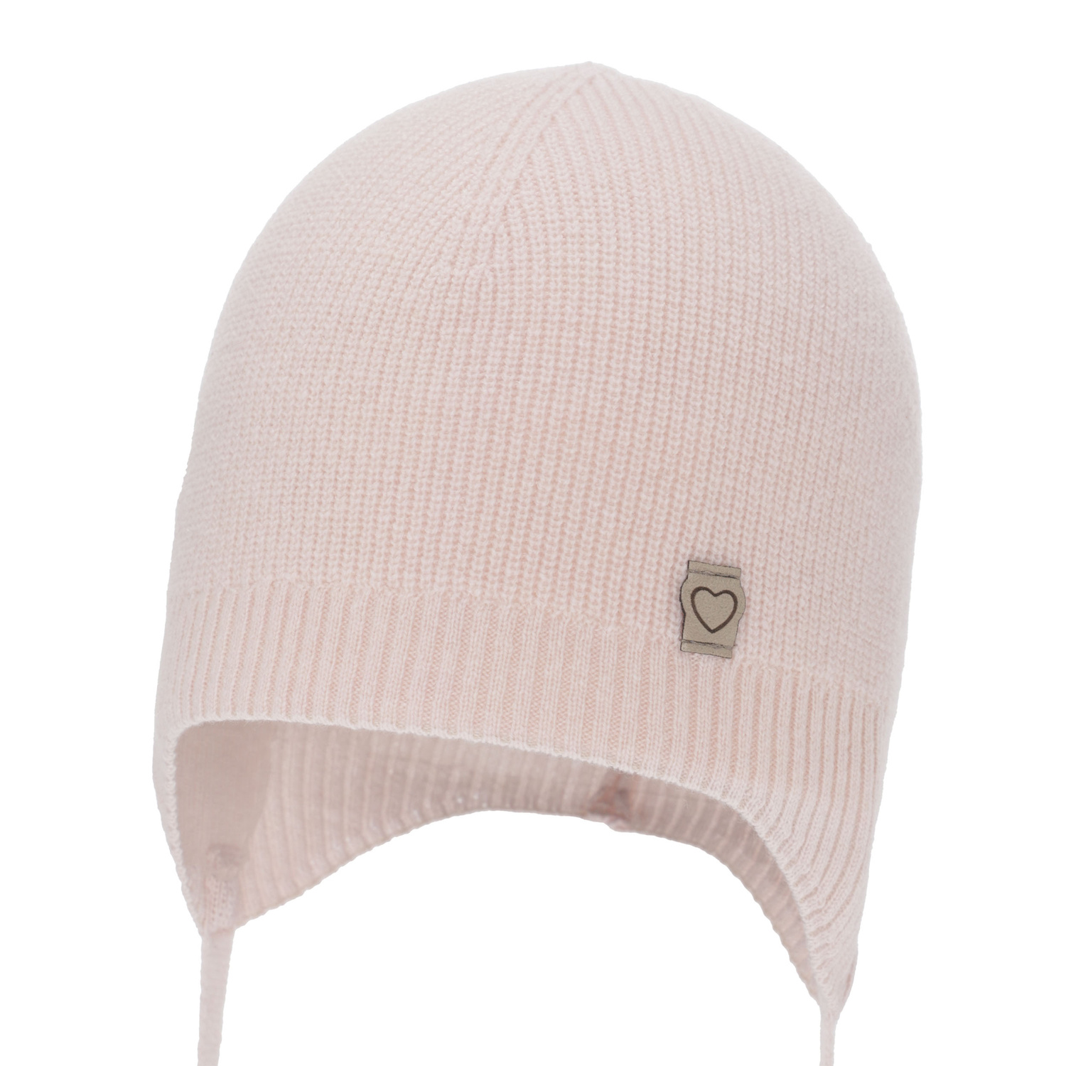 Bonnet automne/printemps fille, rose, avec laine mérinos et cachemire, avec liens, Orida