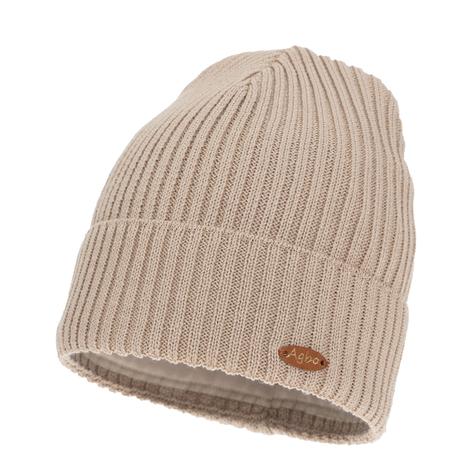 Bonnet d'hiver pour femme, beige, avec laine mérinos Shila