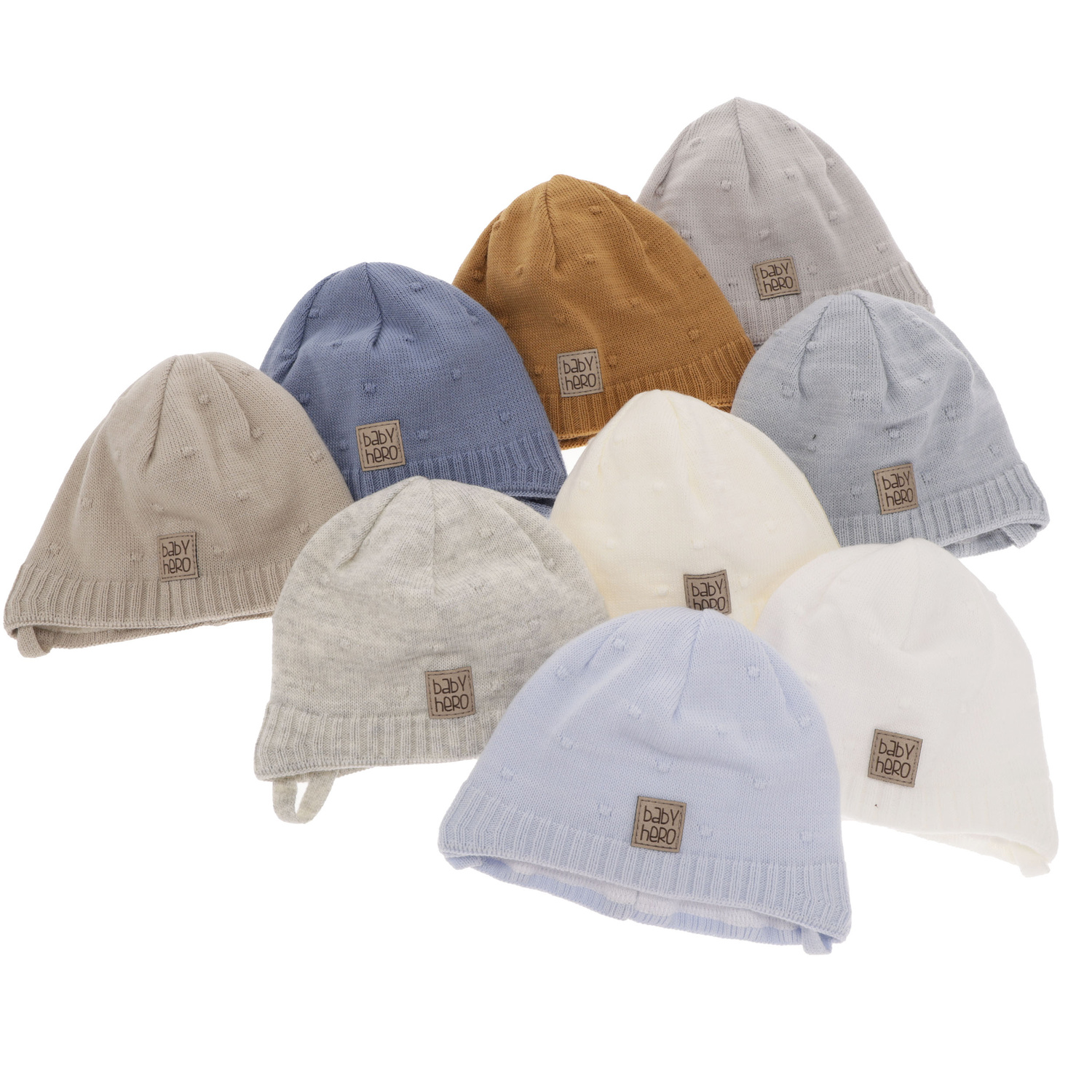 Bonnet automne/printemps garçon, gris, avec liens, Cody