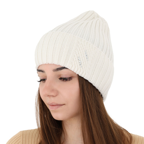 Bonnet d'hiver femme, rose, avec laine mérinos, Ariga