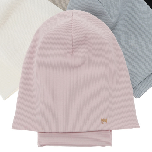 Ensemble automne/printemps fille: bonnet et snood, noir, en coton, Carina