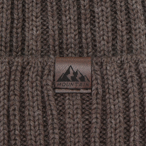 Bonnet d'hiver homme, noir, avec laine mérinos, Huno