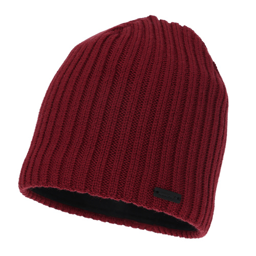 Bonnet d'hiver femme, bordeaux, avec laine mérinos, Soletta